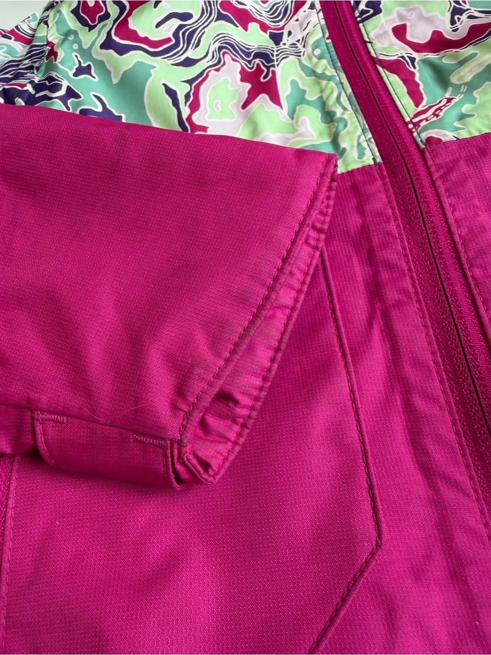 The North Face Girls' Fuchsia Multi-Print Hooded Jacket